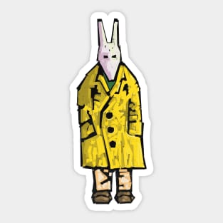 Raincoat Fox looking at you Sticker